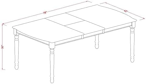 East West Furniture DOAV5-BCH-LC 5 Piece Modern Dining Table Set Includes a - Image 6