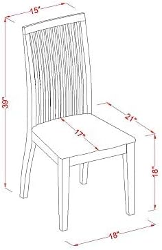 East West Furniture WEIP7-LWH-W 7 Piece Dining Table Set Consist of a Rectangle - Image 8