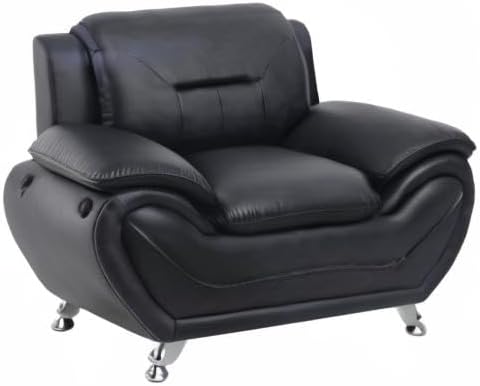 Container Furniture Direct Michael Modern Faux Leather Upholstered Stainless - Image 11