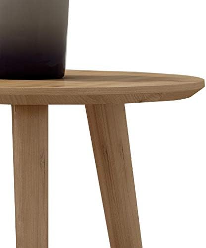 WoodShine Side Table Small Round Solid Wood Sofa End Tables Accent Nesting - Image 5