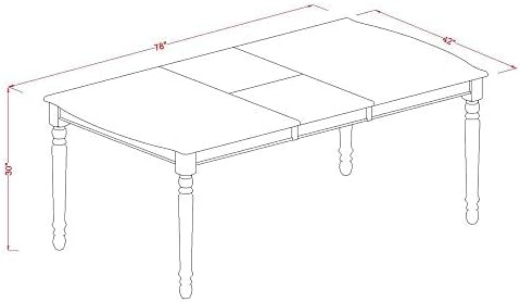 East West Furniture DOKE9-BCH-W 9 Piece Dining Room Table Set Includes a - Image 8