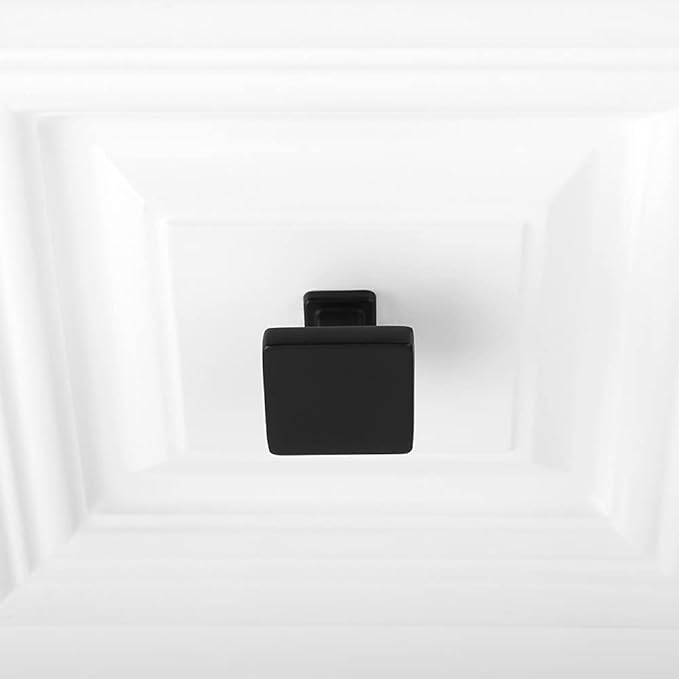 KOOFIZO 30 Pack Black Cabinet Knobs Matte Black Drawer Knobs K08 Square Single - Image 7