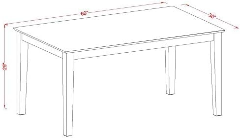 East West Furniture CAPF7-CAP-C 7 Piece Dining Table Set Consist of a Rectangle - Image 6