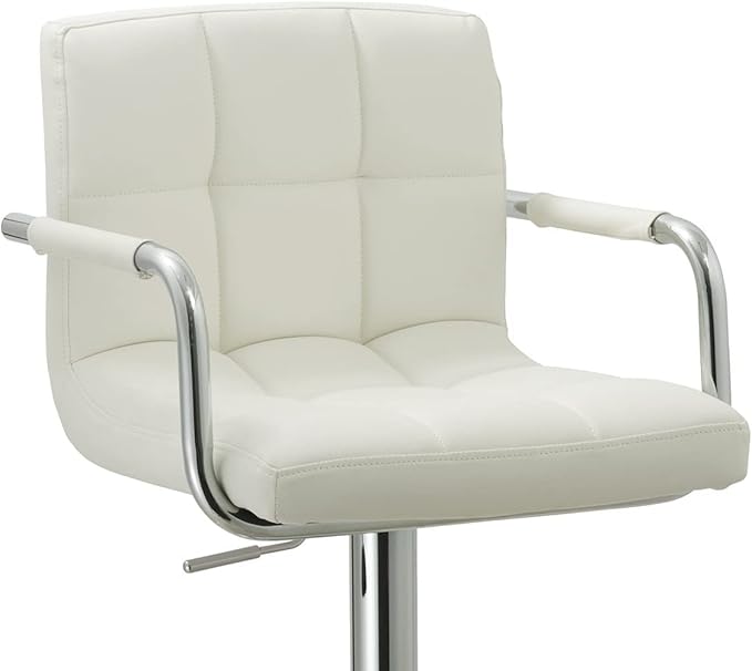 AC Pacific Contemporary Adjustable Swivel Kitchen Bar Stool Chair - Image 4