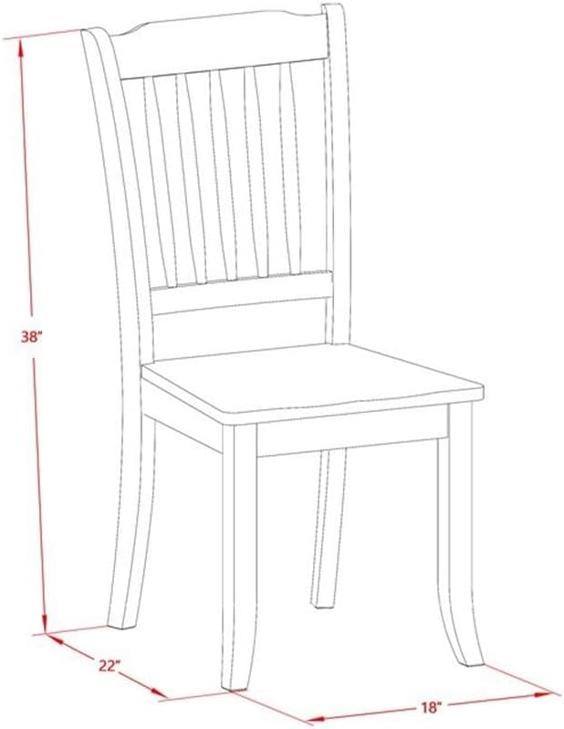 East West Furniture QUDA5-BCH-W 5 Piece Dinette Set - Image 6