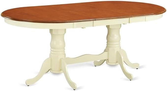 East West Furniture PLAI9-WHI-W 9 Piece Dining Table Set Includes an Oval - Image 3