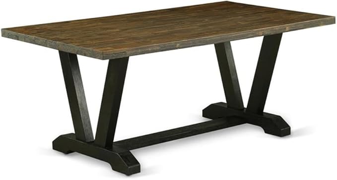 East West Furniture VT677 V-Style Mid-Century Modern Dining Table by EastWestFurniture