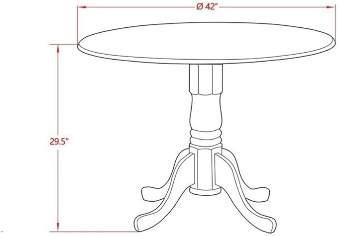 East West Furniture DMAV3-OAK-W 3 Piece Kitchen Table Set - Image 5