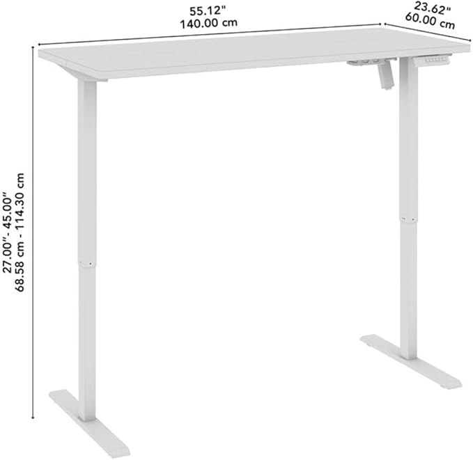 Bush Furniture Energize 55W x 24D Electric Height Adjustable Standing Desk in - Image 3