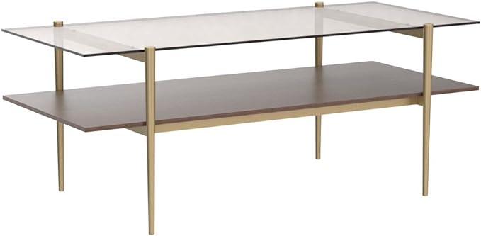 AGV LIGHTING Tadio Glass Coffee Table, Mid-Century Modern Coffee Table - Image 5