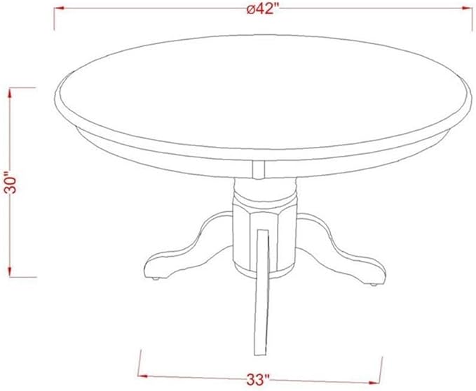 East West Furniture SHIP3-LWH-W 3 Piece Dinette Set - Image 5