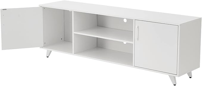 Panana TV Stand for TV up to 50 Inches, 2 Doors Entertainment Center - Image 5