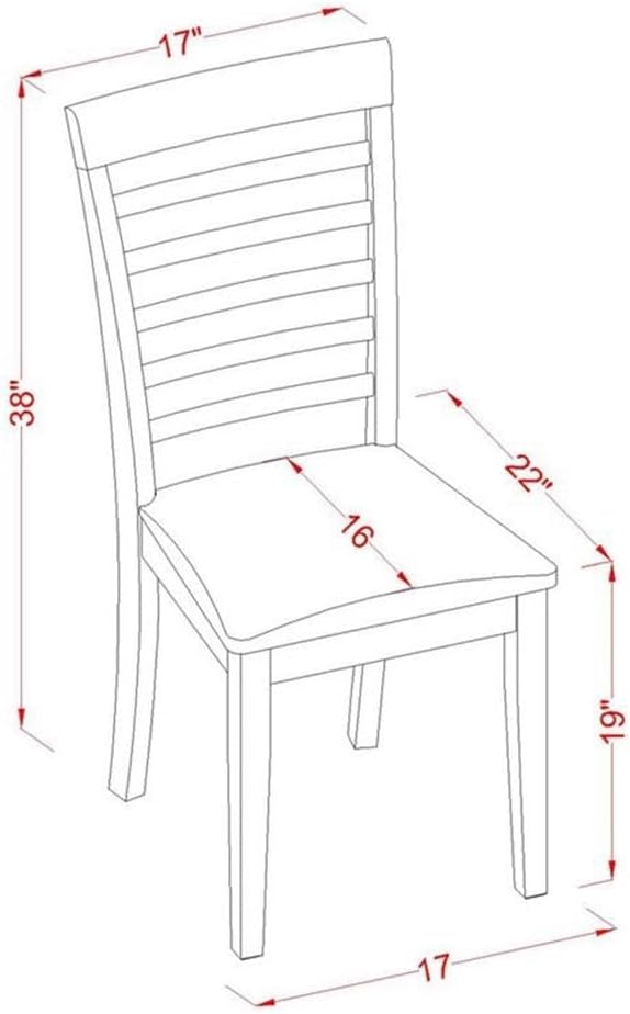 East West Furniture DOML9-MAH-C 9 Piece Kitchen Table Set Includes a Rectangle - Image 6