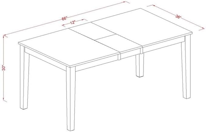 East West Furniture NIQU7-BCH-W 7 Piece Dining Room Table Set Consist of a - Image 5