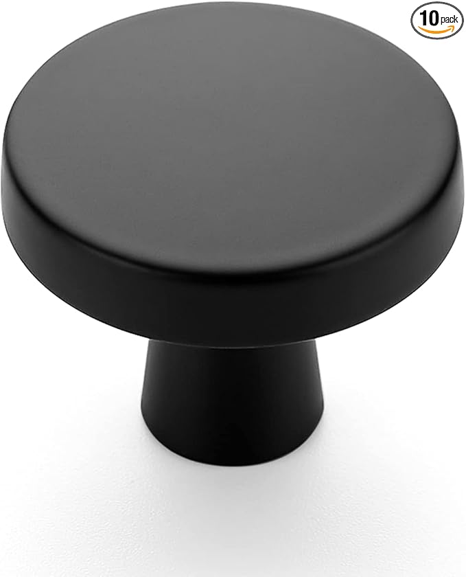 Ravinte 10 Pack Drawer Pulls 1-1/4 Inch Kitchen Cabinet Knobs Solid Round by Ravinte