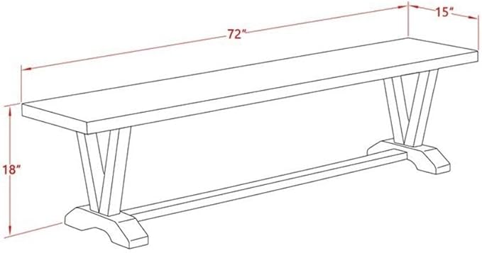East West Furniture V777VE721-6 6 Piece Dining Table Set Contains a Rectangle - Image 8