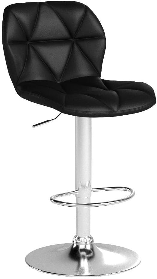Yaheetech Bar Stools Set of 4, Adjustable PU Leather Swivel Barstools, Modern - Image 4