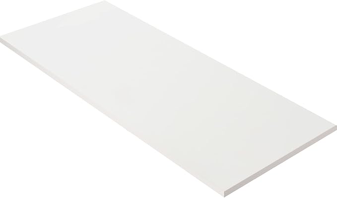 Kaboon 55x20 inch White Table Top, One-Piece Desktop, Reversible Laminate by Kaboon