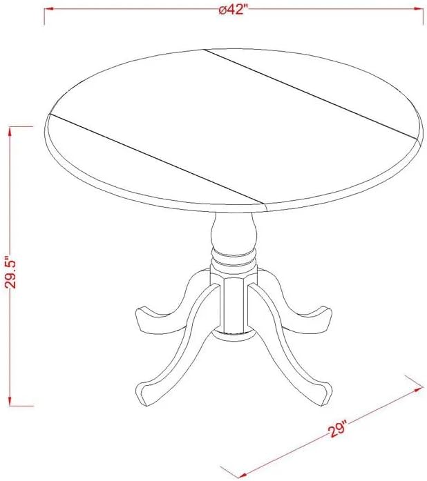 East West Furniture DLMZ3-AWA-32 3 Piece Kitchen Table Set - Image 15