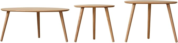 Small Oval Nesting Table, Mid Century Coffee Table by Vadisun