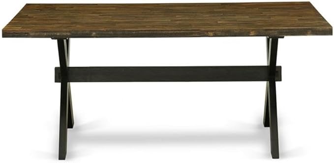 East West Furniture X677MZ606-7 7 Piece Dining Table Set Consist of a Rectangle - Image 7