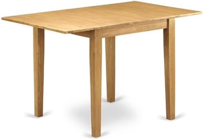 East West Furniture NDAV5-OAK-W 5 Piece Dining Table Set - Image 3