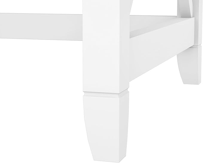 Bush Furniture Key West 60W Modern Farmhouse L Shaped Desk in Pure White and - Image 5