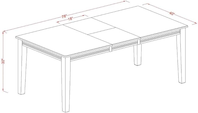 East West Furniture QUDO5-BCH-W 5 Piece Modern Dining Table Set Includes a - Image 7