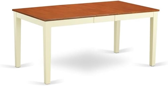 East West Furniture NIQU7-WHI-W 7 Piece Dining Table Set Consist of a Rectangle - Image 3