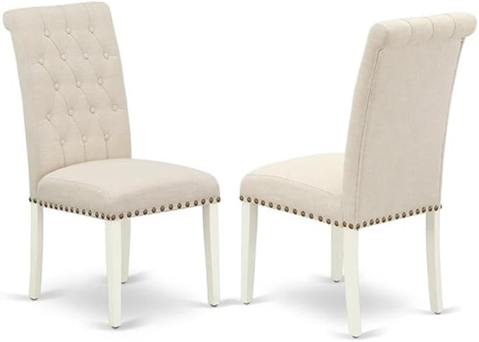 East West Furniture LGBR7-LWH-02 7 Piece Dining Table Set Consist of a - Image 4