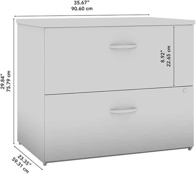 Bush Business Furniture Office in an Hour 2 Drawer Lateral File Cabinet in Pure - Image 3