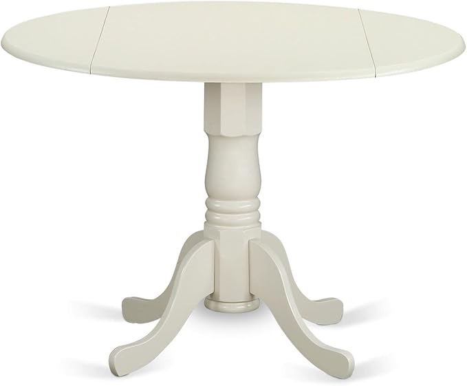East West Furniture DLVA3-LWH-C 3 Piece Modern Dining Table Set Contains a - Image 2