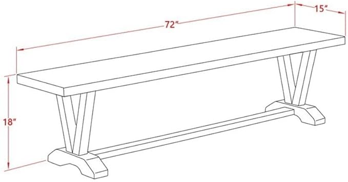 East West Furniture V097VE005-6 6 Piece Kitchen Table Set Contains a Rectangle - Image 8