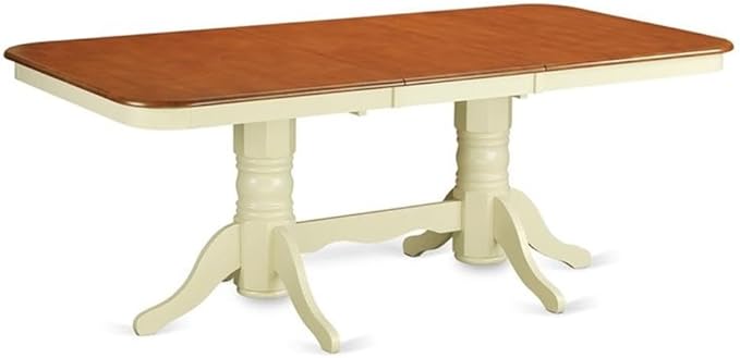 East West Furniture NADO9-WHI-W 9 Piece Dining Table Set Includes a Rectangle - Image 3