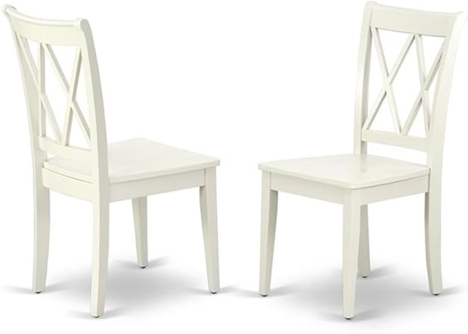 East West Furniture DOCL5-LWH-W 5 Piece Dining Table Set - Image 4