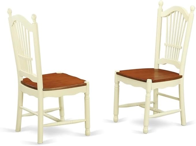 East West Furniture NADO5-WHI-W 5 Piece Kitchen Table Set - Image 4