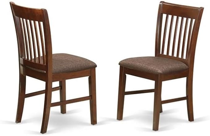 East West Furniture DONO9-MAH-C 9 Piece Dining Table Set Includes a Rectangle - Image 4