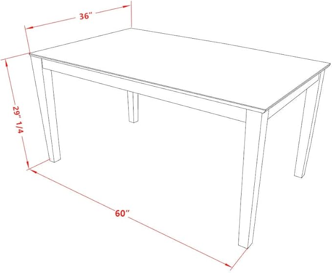 East West Furniture CAML5C-MAH-LC 5 Piece Dining Room Furniture Set Includes a - Image 7