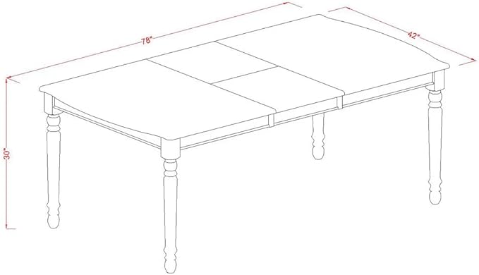 East West Furniture DOAN7-WHI-W 7 Piece Kitchen Table Set Consist of a - Image 7