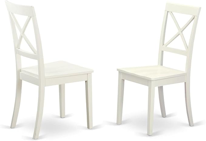 East West Furniture SHBO3-WHI-W 3 Piece Dinette Set - Image 3