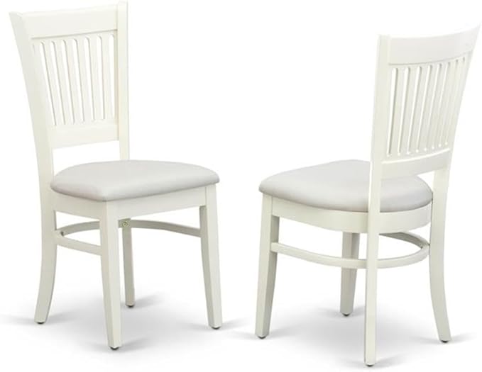 East West Furniture LGVA9-LWH-C 9 Piece Dining Set Includes a Rectangle Dining - Image 4