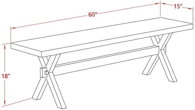 East West Furniture X676VE650-6 6 Piece Dining Set Contains a Rectangle Dining - Image 8