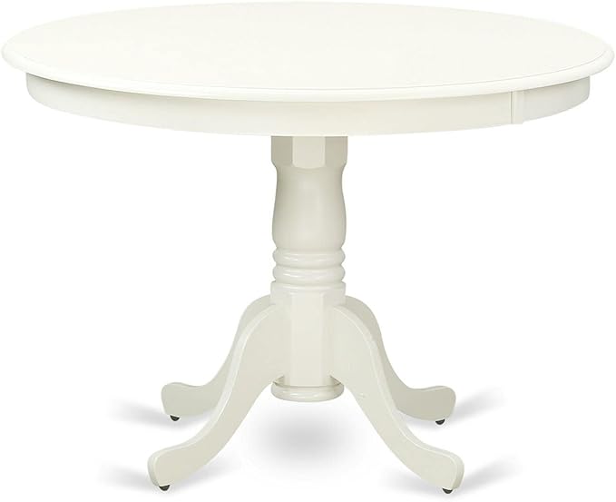East West Furniture HLBO5-LWH-LC 5 Piece Dining Set Includes a Round Dining - Image 2