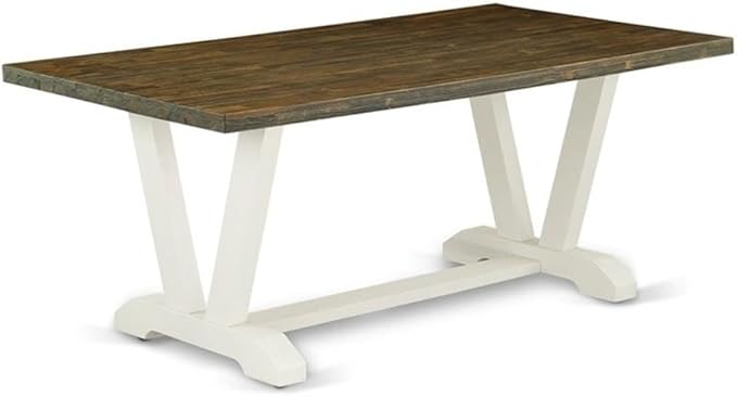 East West Furniture V077VE005-6 6 Piece Kitchen Table Set Contains a Rectangle - Image 3