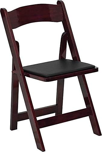 Flash Furniture 4 Pack HERCULES Series Mahogany Wood Folding Chair - Image 7