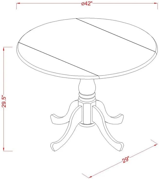 East West Furniture DLAS3-AWA-27 3 Piece Mid Century Modern Dining Set contain - Image 16