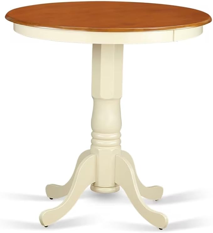 East West Furniture EDVN5-WHI-W 5 Piece Kitchen Counter Height Dining Table Set - Image 3