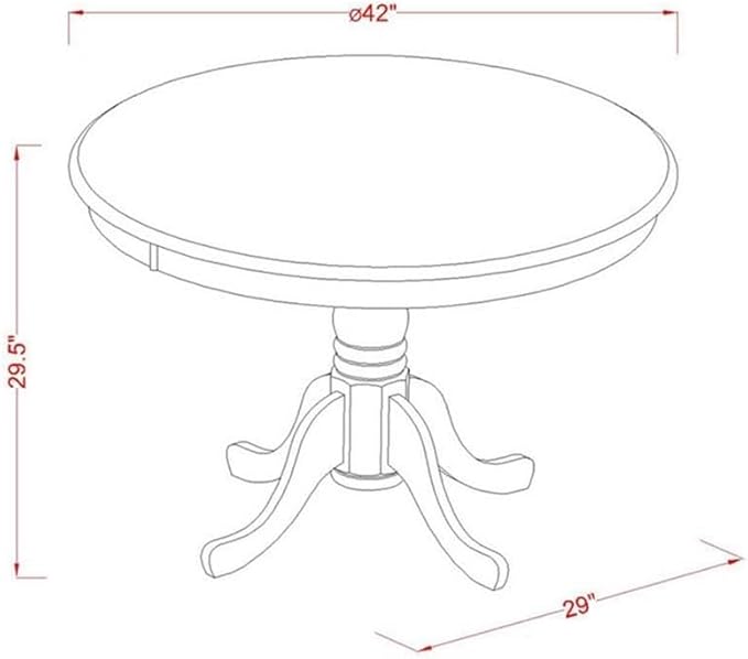East West Furniture HLQU3-BCH-W 3 Piece Dining Table Set - Image 5