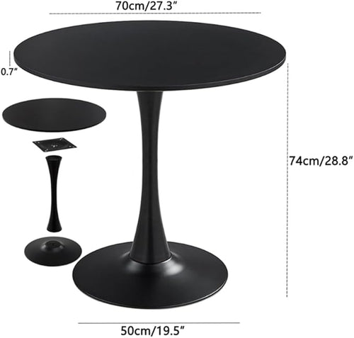 27.3" Tulip Dining Table, Mid-Century Modern Style, Round MDF Top - Image 2