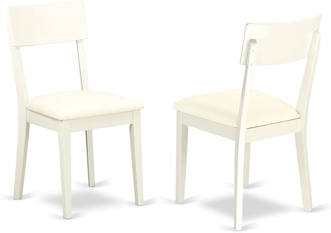 East West Furniture SHAD3-LWH-LC 3 Piece Kitchen Table & Chairs Set Contains a - Image 3